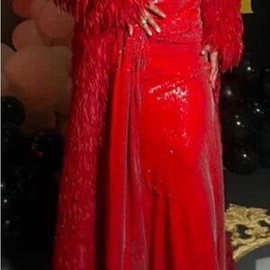 Elegant Red Maxi Dress